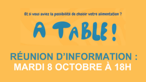 Lire la suite à propos de l’article Projet pour lutter contre les injustices alimentaires : réunion le 8 octobre à 18h au Centre